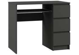 Компьютерный стол Мадера СМП ЛДСП правый графит новый (50x75)