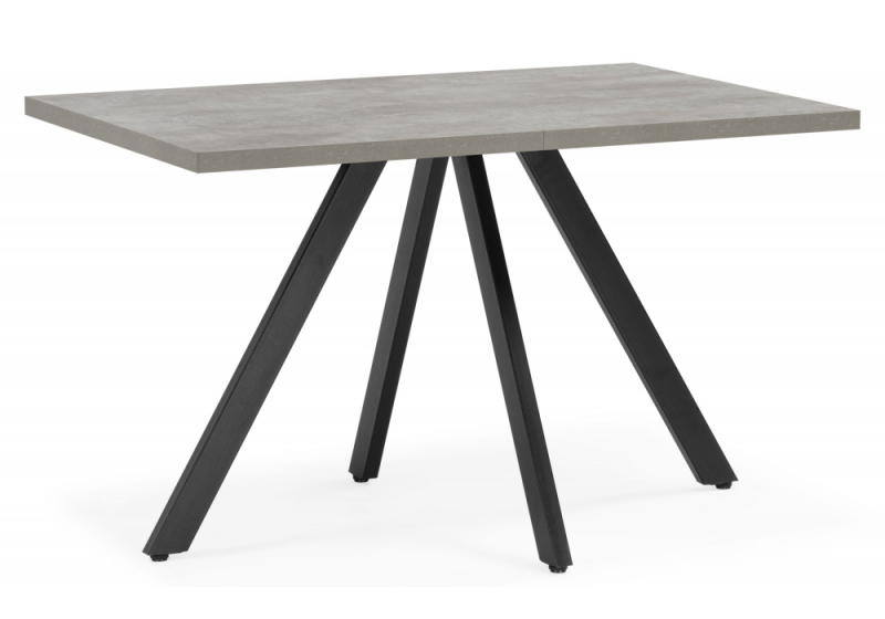 Стол деревянный Райн 32 116(160)x77 раздвижной цемент / черный (77x77). 