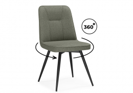 Стул на металлокаркасе Texas 3 поворотный светло-зеленый / черный (46x57x86)