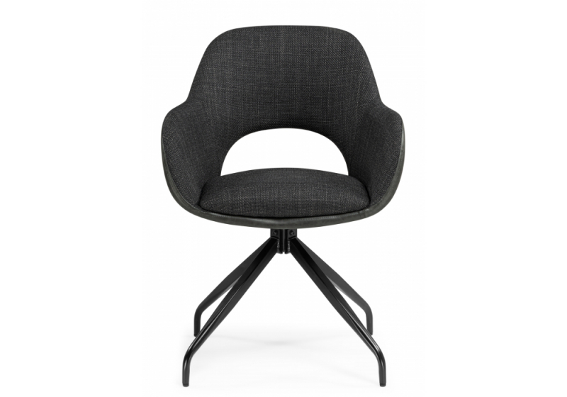 Стул на металлокаркасе Memfis graphite / black (57x60x84)