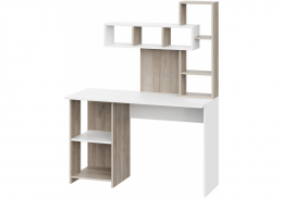 Компьютерный стол Эфес дуб крафт серый / белый (50x50x155)