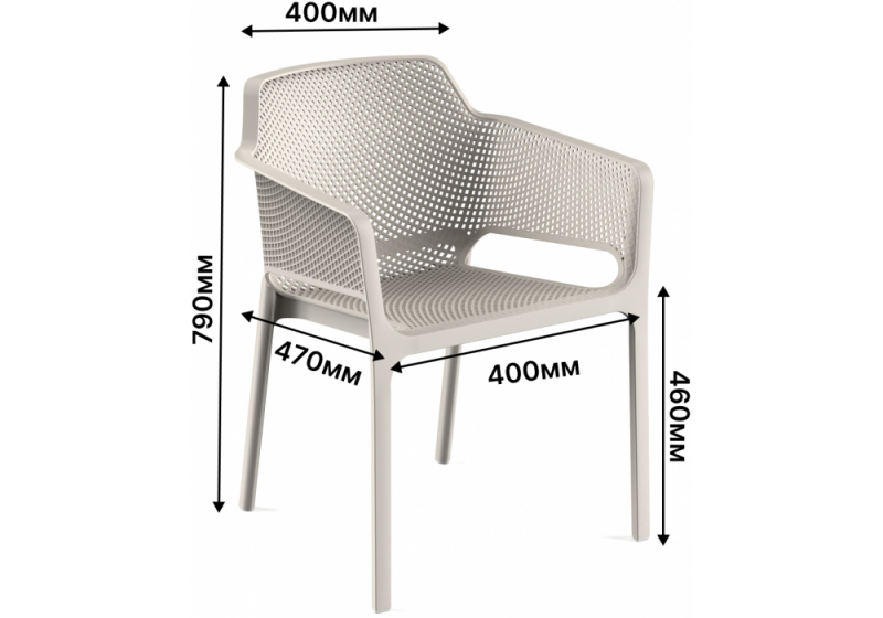 Пластиковый стул Сирион светло-бежевый (40x47x79)