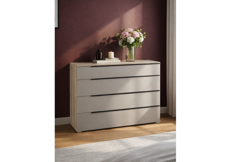 Комод Вестар 120 дуб делано / кашемир (120x40,3x91,6)