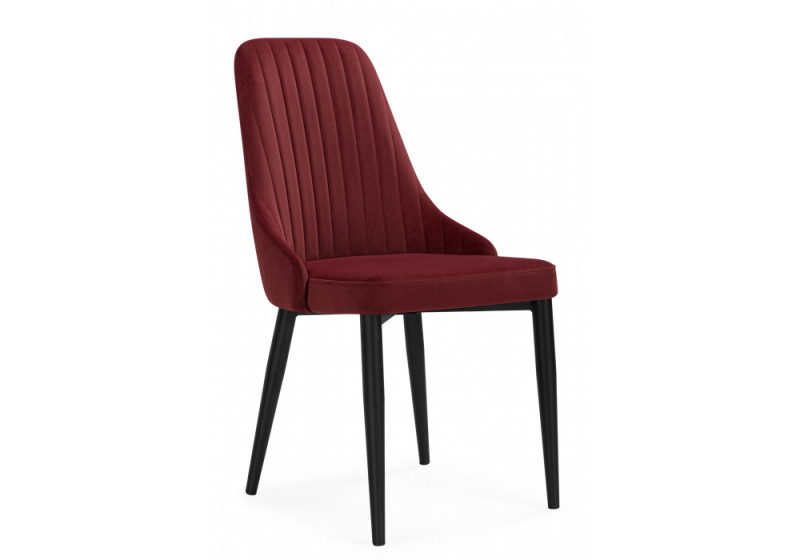 Стул на металлокаркасе Kora wine red / black (47x57x89). 