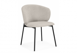 Стул на металлокаркасе Рикко бежевый (05 beige) / черный (60x60x78)