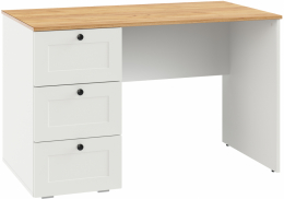 Компьютерный стол Опра белый шагрень / дуб золотой craft (66x75,4)
