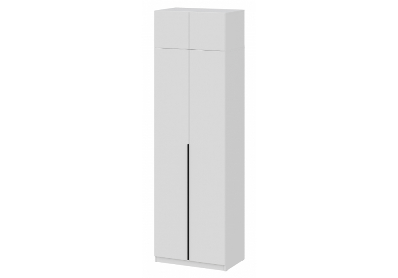 Шкаф Даиго с антресолью белый текстурный комплектация 1 (80,1x50,6x260). 