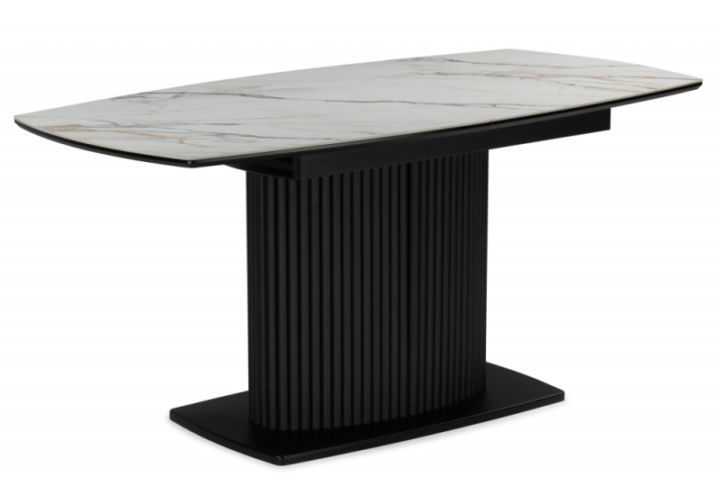 Керамический стол Фестер 160(200)х90 gilt white / черный (90x76). 
