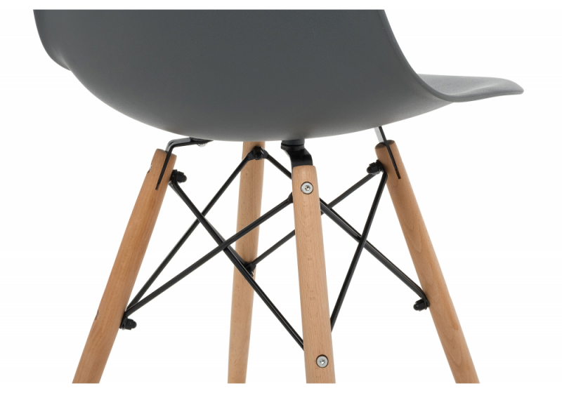 Стул деревянный Eames PC-015 grey (46x40x81)