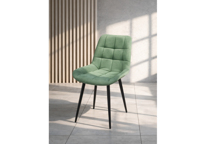 Стул на металлокаркасе Челси К фисташковый (zd 651) / черный np (50x60x80)