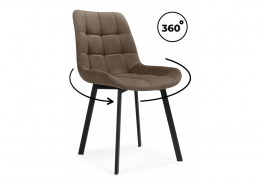Стул на металлокаркасе Челси 360 П коричневый (zd 233) / черный np (50x60x80)