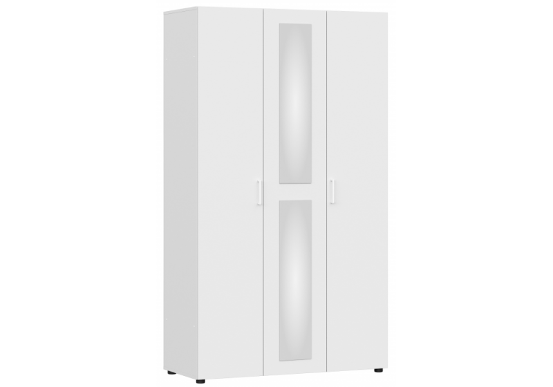 Шкаф трехстворчатый Валенсия белый текстурный (120,1x52x210). 