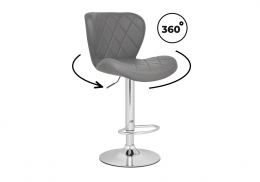 Барный стул Porch gray / chrome (47x53x89)